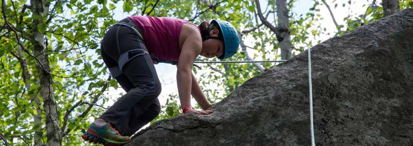 Climb On You ll take your rock climbing and outdoor living skills to a whole new level as you summit Natarswi s rock, and plan a bouldering trip into Baxter State Park.