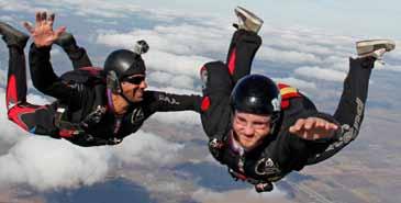 United States Parachute Association (USPA) instructors who have been skydiving for almost 30 years (some of whom have more than 10,000