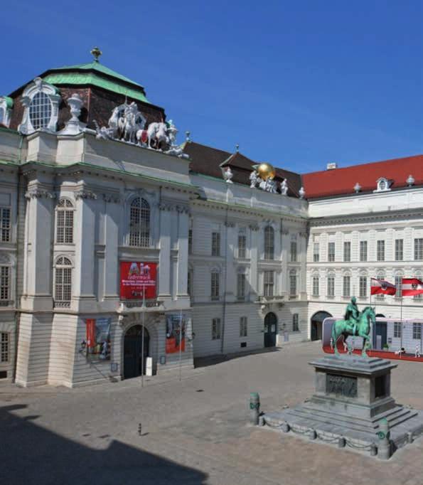 Main entrance on Josefsplatz The main entrance on Josefsplatz is the central starting point if you want to join a guided tour of the Hofburg or attend plenary sittings of the National and Federal