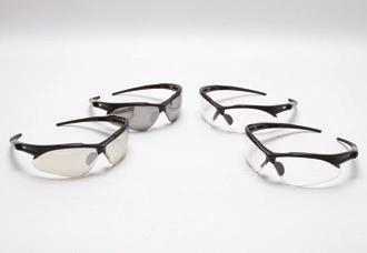 maintain secure position 2499563 Ideal for visitor use Indirect ventilation Brow guard protects against airborne debris Scratch- & impact-resistant Single-piece lens fits all face types and over most