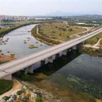 1 twin span bridge, orbital motorway Egnatia Odos, Thessaloniki, Northern Greece 39