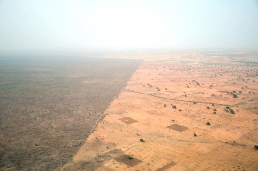 Figure 10. The boundary of Yankari Game Reserve (left of frame) can be clearly seen from the air for much of the reserve s perimeter.