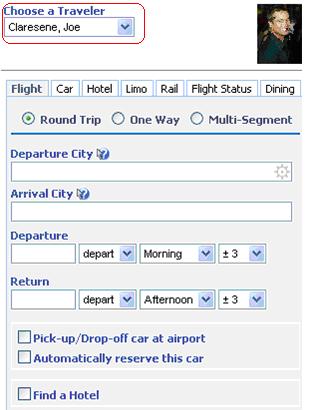 Preferences>Hme Page: When using the Travel Arranger View an assistant can manage the