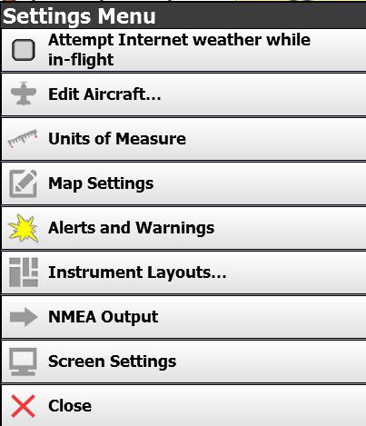 Setup Attempt Internet weather while in-flight if attempting to use cell-data while in the air, check this option, otherwise leave it unchecked. Edit Aircraft.