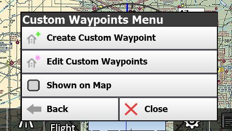 Custom Waypoints To Access Custom Waypoints, Select Menu ->
