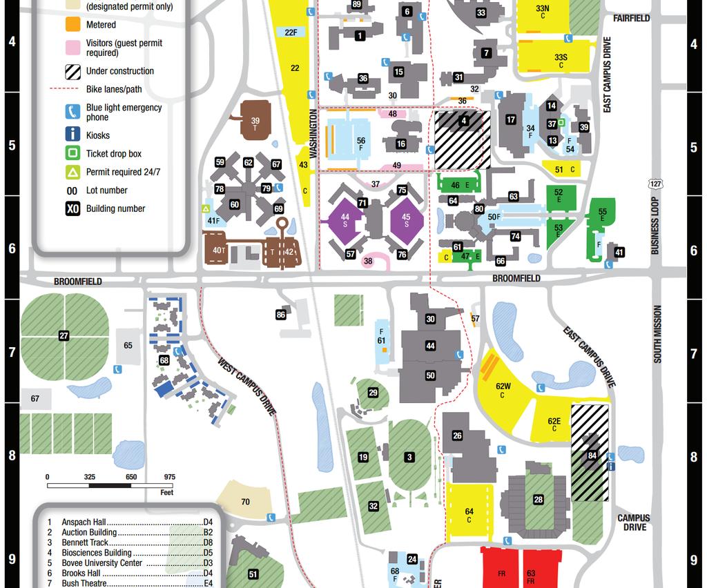 CMU Campus Map (partial) Boys Dorm & Cafeteria: