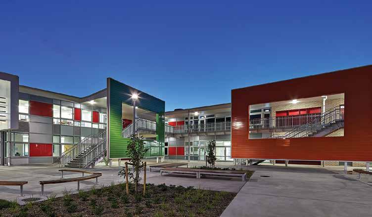 Ormiston Primary School, Auckland The new 2,738 square metre primary school in Auckland includes a large multi-purpose hall, administration zone, library, four modern learning habitats and a
