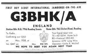 first time at any World Jamboree local radio amateurs installed and operated a large station under the call sign GB3SP.