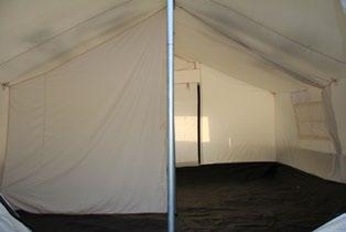 4. MAKE-UP OF INNER TENT WITH GROUND SHEET 4.8 Ground sheet: The integrated ground sheet is made of PE woven fabric.