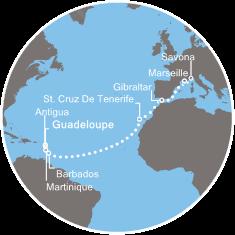 Costa Magica Antilles, Canary Islands, Gibraltar, France, Italy 6 April, Guadeloupe ITINERARY DATE PORT ARRIVAL DEPARTURE 04/06 Guadeloupe - 2300 04/07 Antigua 0900 1800 04/08 Martinique 0800 1800