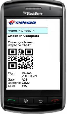 Web to Mobile Render boarding pass
