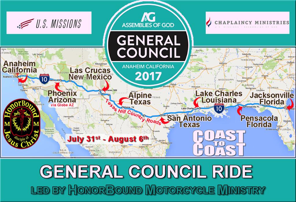General Council Ride 2017 GC 2017 Ride August 4th Holiday Inn Express & Suites Las Cruces, (575) 527-9947 2635 S Valley Dr, Las Cruces, NM 88005 Ramada Las Cruces Hotel, (575) 526-4411, 201 E