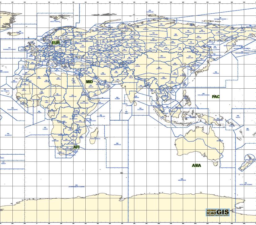 Globe ICAO ASIA/PAC