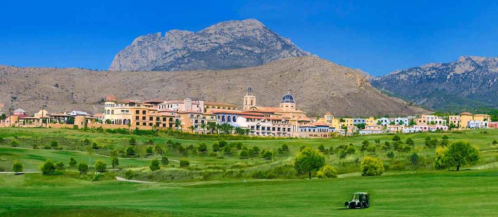 LOCATION Situated 20 minutes from Alicante, Meliá Villaitana has been designed in the form of a Mediterranean village, lying between 2 golf courses designed