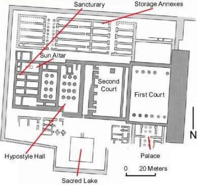 Plan of the Mortuary Temple of Merenptah I an Osiride Statue of Merenptah Interestingly, the original destruction of Merenptah's temple complex resulted from the