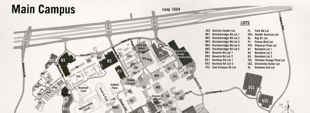 North Garage Parking for Distinguished Lecture Walking path from North Garage to Main Building Distinguished Lecture Main Building Symposium University Center South Garage Parking for Symposium AC