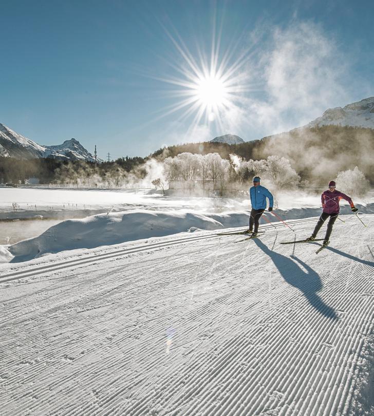 NORDIC HIT DECEMBER The Engadine with its wide-open spaces is a paradise without compare for cross-country skiers, earning even more points for its breathtaking and varied landscape.