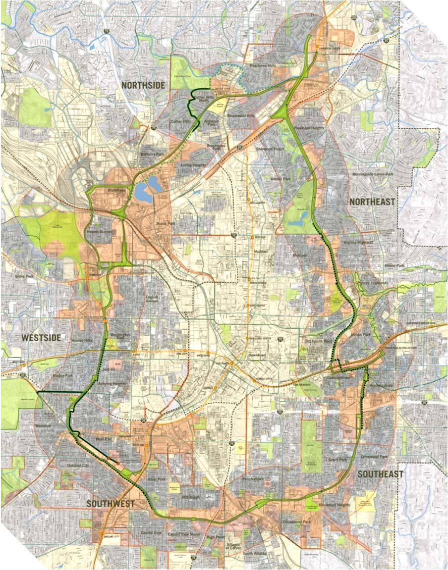 // Opportunity for Significant Impact Connects 45 neighborhoods 22% of City of Atlanta population lives in the planning area 19% of the City s land mass is inside the
