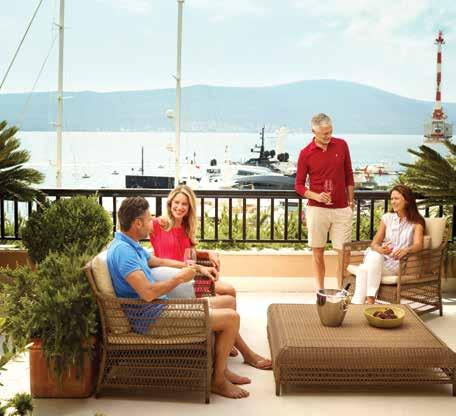 Lounging by a residential pool village lifestyle Porto Montenegro Yacht Club (PMYC) The PMYC has a 64m infinity pool, bar,