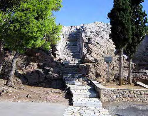 The council was a committee that met on that large marble hill below the Acropolis. Follow me and we ll climb to the top to hear Paul s famous speech from where he might have stood 2000 years ago.