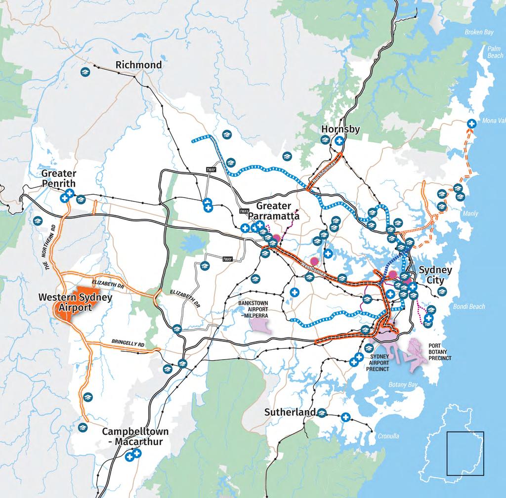 A well connected city A productive, liveable and sustainable Greater Sydney requires better collaboration with partners and continued investment in transport and other infrastructure.
