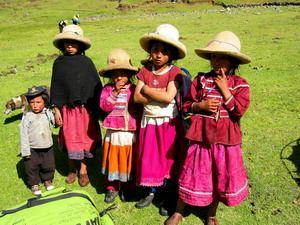 Local Kids Llanganuco Lake Portachuelo Pass Trek Roads: Access roads to and from treks are generally dirt mountain roads