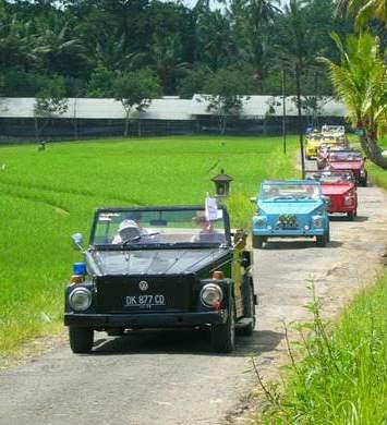 VW OPEN AIR JUNGLE SAFARI 3 hours Minimum 2 persons Rp 550,000++ per person Explore the villages surrounding Alila Ubud and the Gianyar Regency in a completely original open-air VW safari.