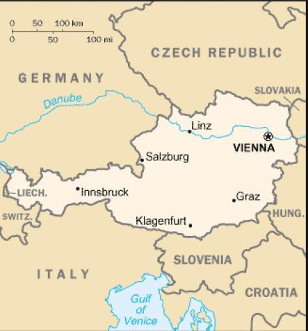 MEETING VENUE Austria is located in the heart of Europe. The capital, Vienna, enjoys a moderate and mild climate with summer temperatures ranging from 20 to 30 C.
