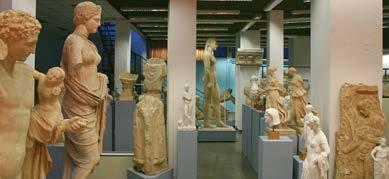 Konstantinos Romaios Hall The Museum also hosts a remarkable collection of original artifacts of antiquity, with more than 2000 pottery, miniatures and coins from