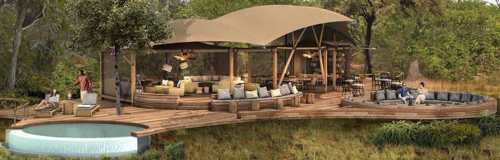 The camp will comprise of six modern style tents built on raised decking, with open views of the lagoon in front of camp, and 180