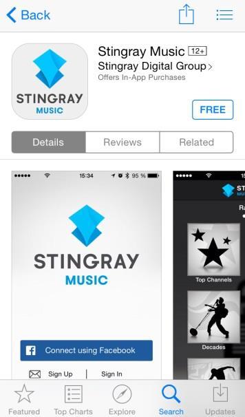 UPUTSTVO ZA BRZO STARTOVANJE 1 Preuzmite sa App Store-a ili Google Play-a mobilnu aplikaciju Stingray