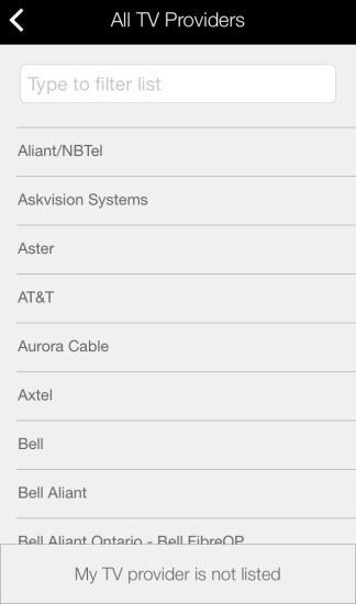 Kompletna lista TV provajdera koji u ponudi imaju Stingray Music kanale se može videti klikom na polje List all TV providers (Lista svi TV provajdera) na dnu stranice.