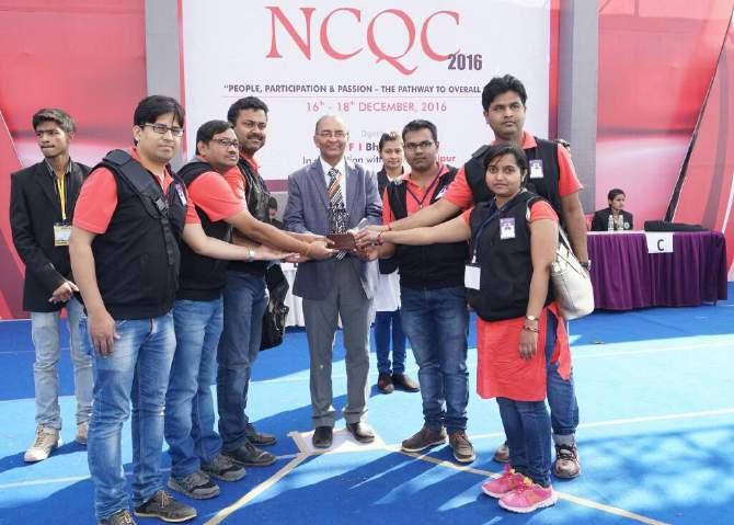 Striking gold in National Arena: NCQC (NATIONAL CONVENTION ON QUALITY CONCEPTS) is a platform where Quality Circle teams from organisation all over the country get an opportunity to showcase their