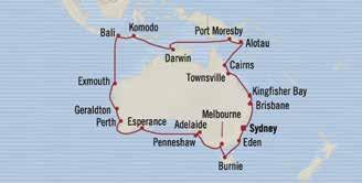 SOUTH PACIFIC & AUSTRALIA Souther Cross Explorer SYDNEY to SYDNEY 34 days Dec 20, 2017 REGATTA Holiday Voyage SOUTH PACIFIC & AUSTRALIA 2 for 1 S limited-time iclusive package icludes: Airfare* &