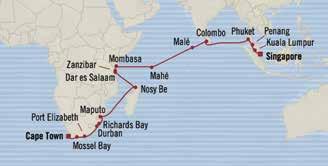 ASIA & AFRICA Idia Ocea Jubilee CAPE TOWN to SINGAPORE 30 days Dec 21, 2017 NAUTICA Holiday Voyage 2 for 1 S limited-time iclusive package icludes: Airfare* & Ulimited Iteret plus choose oe: FREE - 8