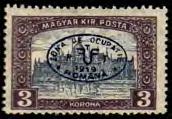 SUTHERLAND PHILATELICS, PO BOX 448, FERNY HILLS D C, QLD 4055, AUSTRALIA Page 95 ROMANIAN OCCUPATION DEBRECEN Stamps of Hungary overprinted ZONA DE OCUPATIE PTT 1919 ROMANA in oval Turul Type 1 1