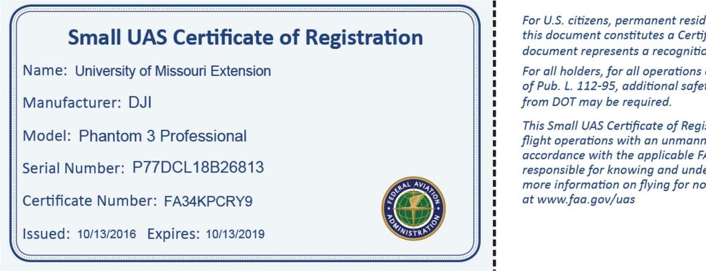 Certificate of