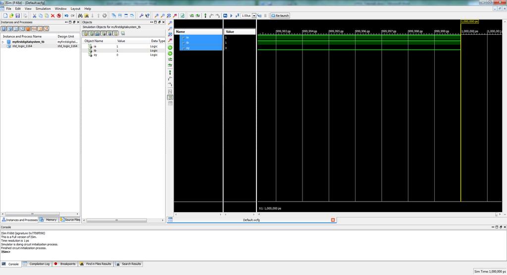 Slika 2-7. Primer prozora za simulaciju 2.8. Provera rada sistema posmatranjem simulacionog dijagrama Grupa ikona omogućava podešavanje prikaza signala kao i kontrolu toka izvršenja simulacije.