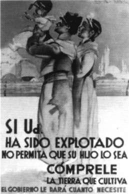 4: Propagandni plakat v času kmetijske reforme (Vir: http://www.geocities.com/perofotos, 4. 11.