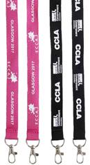 10mm Lanyards Customised lanyards including single hook fitting and safety buckle.