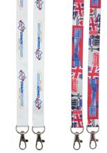 10mm Ultrafine Lanyards Customised lanyards including single hook fitting and safety buckle.