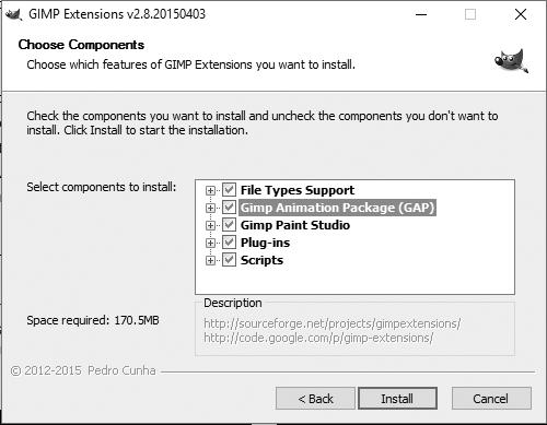 Slika 5. Instalacija GIMP Extensions za Windows Slika 6.