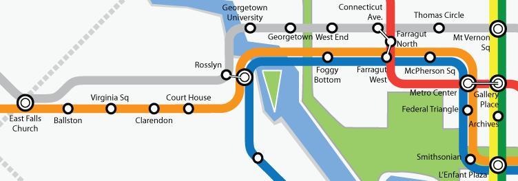 Relocated Silver Line with Rosslyn-Ballston Bypass Silver Line continues on I-66 until Rosslyn Operates as express service between East Falls Church and Rosslyn Travel time between EFC and Rosslyn