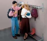 WALL RACKS Wall mounted coat racks are custom built to your length requirements.