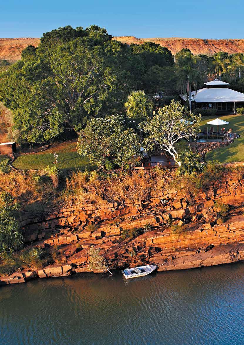 perched on a cliff top with vistas of the picturesque Chamberlain River