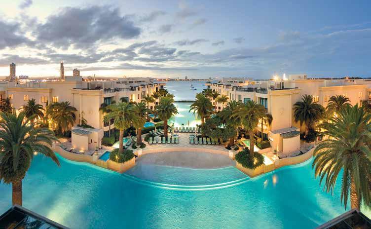 Palazzo Versace features: Aurora Spa Retreat Vanitas fine dining restaurant Vie Bar + Restaurant Il Barocco Restaurant Fitness and Wellbeing Centre Lagoon pool with sandy beach Versace Boutique Free