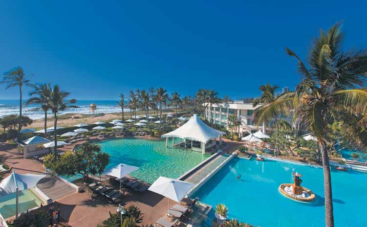 set amongst six hectares of sparkling lagoons and tropical gardens Sheraton Mirage Resort & Spa Gold Coast Gold Coast, Queensland Sheraton Mirage is the Gold Coast s only beachfront resort, nestled