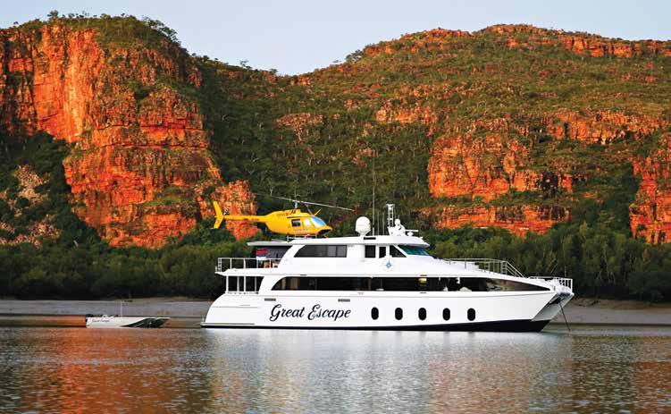 complete style. With only 14 guests and a crew of six, the team at The Great Escape Charter Company offer intimate and personalised cruises.