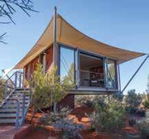 The Dune House is a convivial meeting place for lounging, dining, relaxing and swapping stories of desert discoveries.