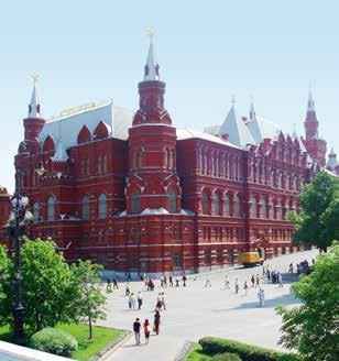 with Bolshoi Theatre and Sparrow Hills with Moscow University and we visit the Kremlin grounds and one of the cathedrals.